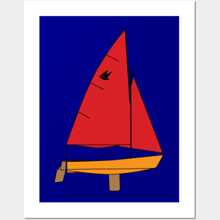 Mirror Dinghy Sailboat Posters and Art